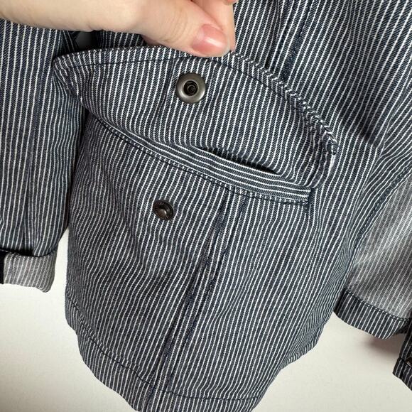 Talbots Women Railroad Stripe Utility Jacket Sz 8P Neutral Layers Casual Classic - Picture 8 of 14